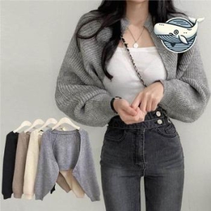 오노마 ONM 루즈핏 크롭 가디건 여성 기본 팔뚝살 커버 봄 31452564