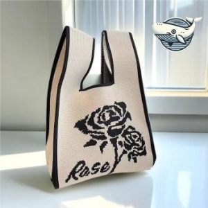 라일리 Rly 패턴 미니 니트 토트백 여성용 가벼운 손목가방 31446355