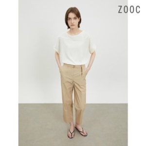 ZOOC 여성 아웃 포켓 와이드 캐주얼 팬츠_Z242MSA026