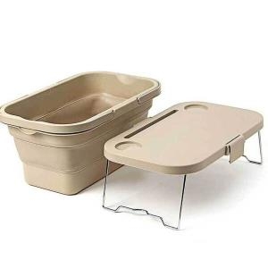 오너클랜  캠핑 폴딩 박스 베이지 상판 정리함 WFG0ZH9