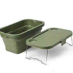 오너클랜  캠핑 폴딩 박스 카키 정리함 상판 WFG0ZH8