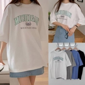 위쉬몰 SS 미시간심플나염면반팔티 U103H503 빅사이즈