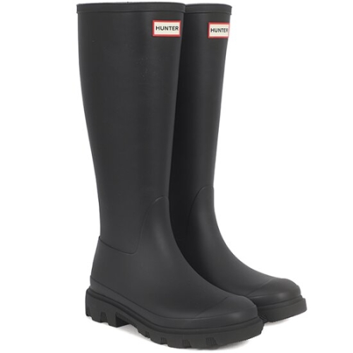 헌터 여성 다운포어 톨 레인부츠_HFRW0001251BLK