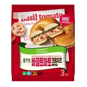 풀무원  바질토마토 크림치즈 베이글 435g