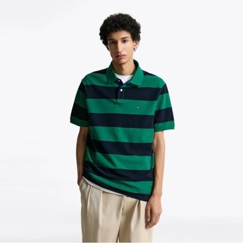 타미힐피거 남성 컬러 블록 폴로셔츠_T12F1TKT680MT10CE
