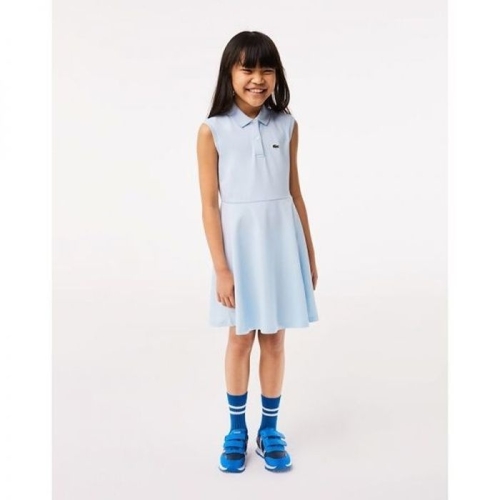 라코스테 키즈 여아 슬리브리스 폴로 원피스 EJ5297-53G