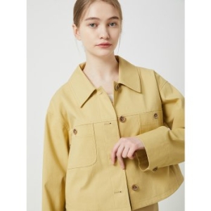 씨씨콜렉트 셔츠카라 코튼 크롭자켓 YE_C242MSJ031