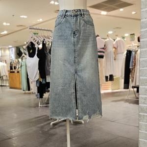 레코브 밑단 데미지 H라인 스커트 LC31E5DS507X