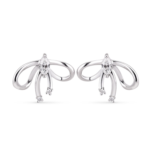 도로시  18k 델라 리본 랩 다이아몬드 귀걸이