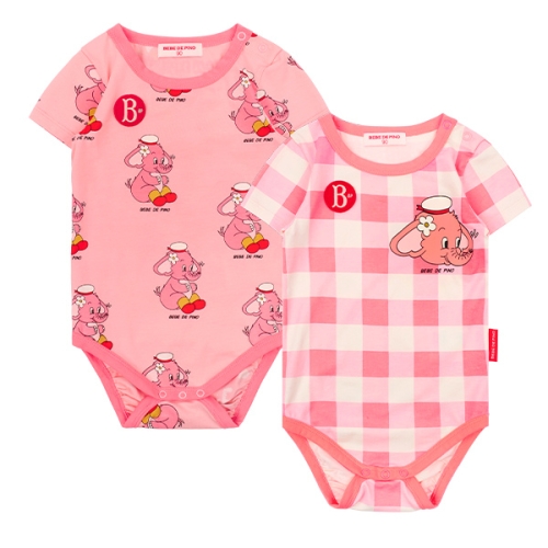 베베드피노 올오버핑크엘리펀트베이비바디수트세트 (BP52SE290)