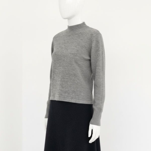 코아 어센틱 크롭 모크넥 니트 1종 그레이 204873