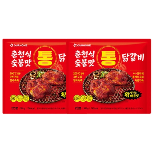 아워홈  춘천식 숯불맛 통 닭갈비 확 땡기는 매운맛 380g