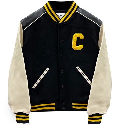 셀린느 명품 2V56D896C 39NJ 텍스처드 울패치 클래식 테디 재킷 옐로우 남