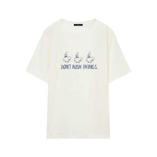 르샵 레터링 라운드 반팔 티셔츠 DP2LW002A