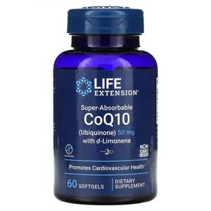 라이프익스텐션 d-리모넨이 함유된 흡수율이 매우 높은 CoQ10 50mg 60캡슐