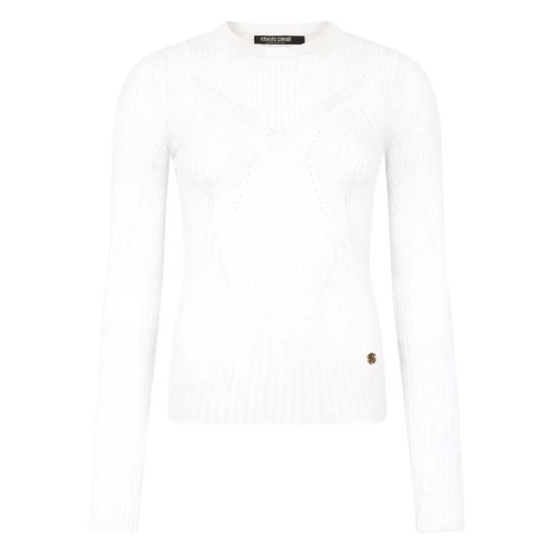 로베르토 Cavalli 오픈워크 골지 니트 스웨터 UWM603MH012 T