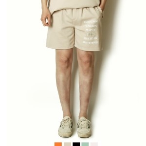리빌모아 남자 허리밴딩 분또원단 레터링 밴딩 반바지 KSM-PTH-SCY0