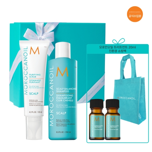 모로칸오일 스크럽 125ml+샴푸 250ml 2종세트