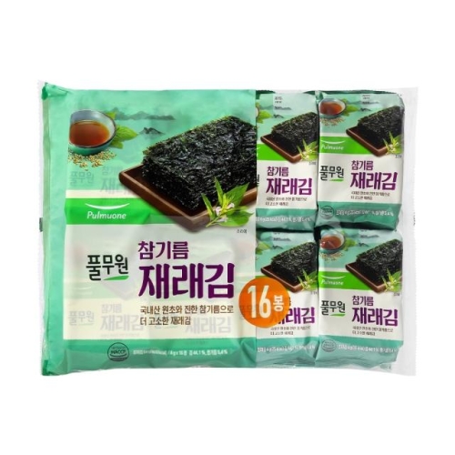 풀무원  참기름 재래김 도시락 4g