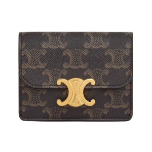 셀린느 여성 트리오페 캔버스 플랩 카드지갑_10I582CPJ 04LU