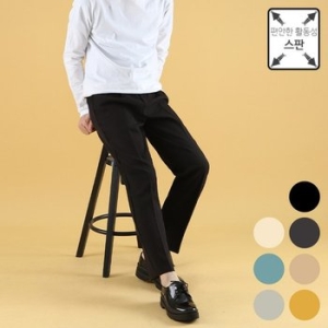 포시즌 링클프리 뒷밴딩 세미 와이드핏 스판 슬랙스 JSL6502H