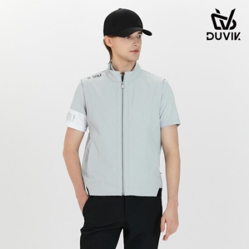 듀빅 gs 남성 풀집업 경량 펀칭 우븐 베스트 DF2MWV501LG
