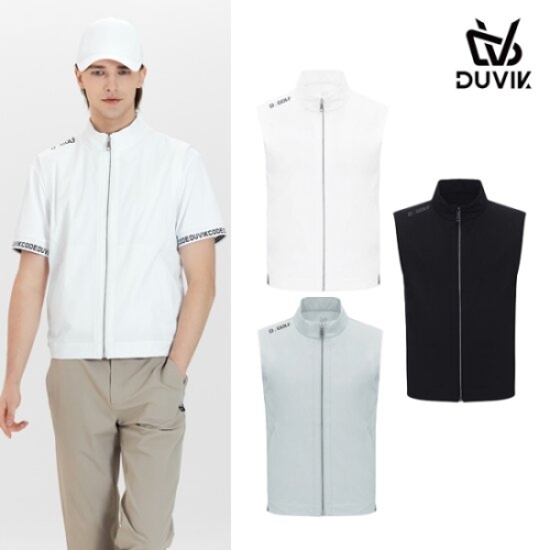 듀빅 gs 남성 풀집업 경량 펀칭 우븐 베스트 DF2MWV501
