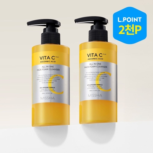 미샤 비타씨플러스 올인원 팩 폼 클렌저 200ml