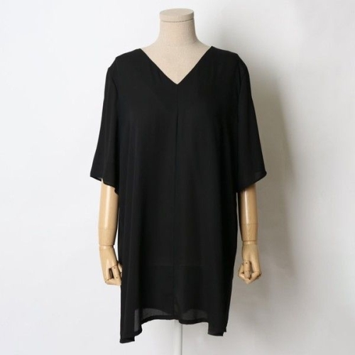 아이우먼 무지브이넥블라우스 HGE119M503 빅사이즈