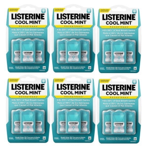 존슨앤존슨 리스테린 구강청결제 필름 쿨민트 포켓팩 72매