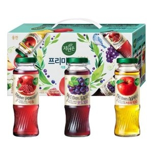 웅진 자연은 프리미엄 음료세트 180ml 24병 석류 포도 사과