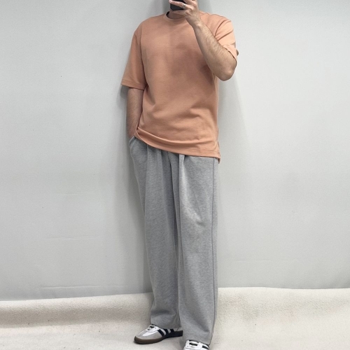 바쏘옴므 남성 베이직 라운드넥 반팔 티셔츠 W SZ2GK19 PC