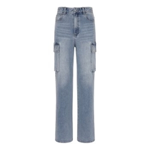 게스 여성 청바지 카고 와이드 라이트블루 YO6D7025