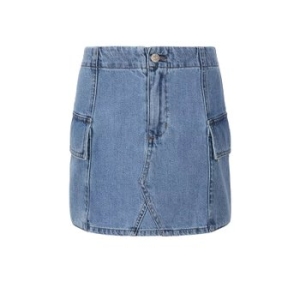 게스 여성 청치마 카고 미니스커트 미디엄블루 YO6D6576