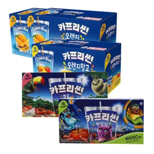 농심 카프리썬 200ml 오렌지20+정글10+오렌지망고10+펀알람10