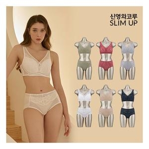 와코루 신영 슬림업 V33 리얼 실크 브라팬티 패키지 702959