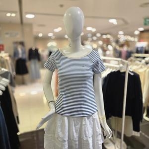 올리브데올리브 단가라 골지 반팔 티셔츠 OW5ME497