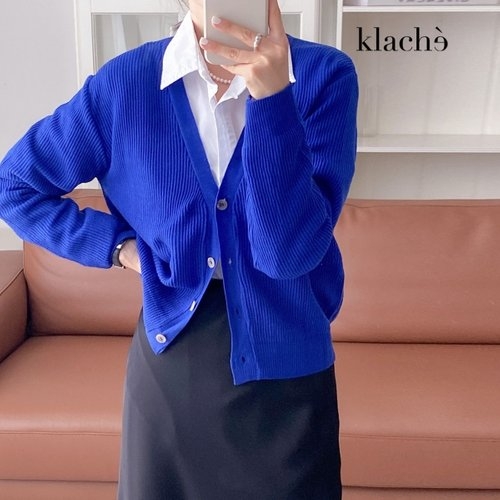 조이너스 클라셰 골지심플브이넥가디건_B3F0272