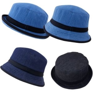 마메든 2way 청 포크파이 중절모자 3c 벙거지 신사 중년남성 햇 Y14320