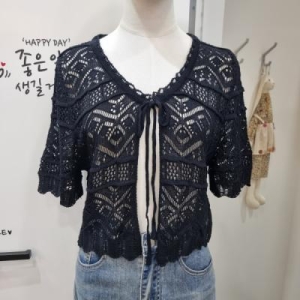 반에이크 김천모다 펀칭니트볼레로가디건VB47KCUG01ZBK 51320_VB47KCUG01ZBK