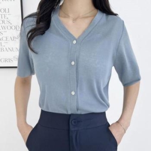 오노마 ONM 심플 오피스룩 여성 여름 데일리 반팔 니트 가디건 32097308