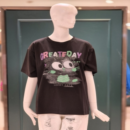 르니앤맥코이 고양이 프린팅 반팔 티셔츠 MM05TS301FJX