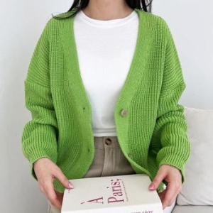 오노마 ONM 베이직 데일리 여성 오버핏 하찌 니트 가디건 32097321