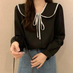 오노마 ONM 여성 빅카라 블라우스 봄 가을 소개팅 하객 룩 32090733