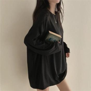 오노마 ONM 윈크라운블랙 면티 티셔츠 빅사이즈티셔츠 여성티셔츠 32103793