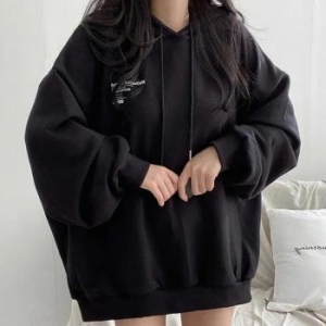 오노마 ONM 유니크 캐주얼 여성 레터링 디테일 앞 포켓 후드티 32097360