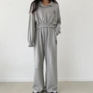 오노마 ONM 캐주얼 트렌디 여성 크롭 상의 와이드 팬츠 셋업 32097354