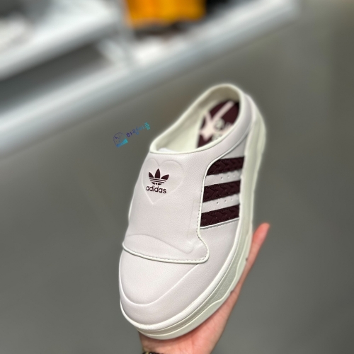 아디다스 오리지널 라이벌리 우먼스 뮬 슬리퍼 핑크 브라운 JH9601