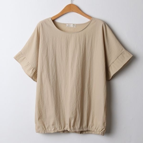 아이우먼 라운드넥셔링반팔티 NBJ250M504 빅사이즈