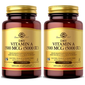 솔가 건조 비타민A 1500mcg (5000 IU) 100캡슐